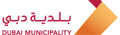 The Dubai Municipality logo, highlighting adherence to municipal regulations for safety and hygiene.