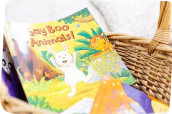 Library at Step By Step Nursery in Dubailand, fostering early literacy with engaging books, rhymes, and songs tailored to children’s interests.